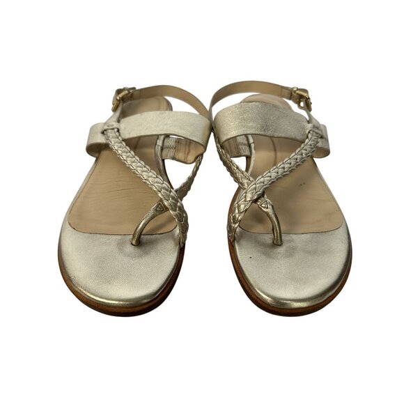 Cole Haan Womens Metallic Braided Strap Sandals Size 11 - Picture 4 of 10